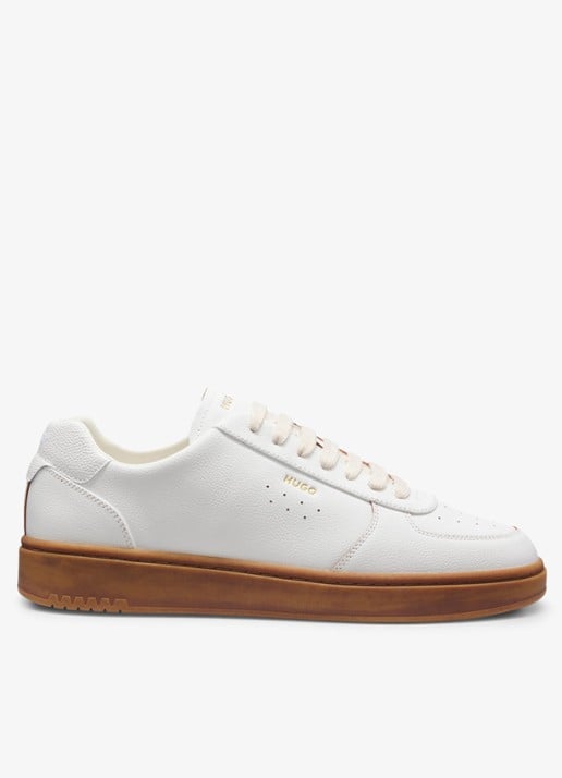 HUGO Sneaker van leer met logo