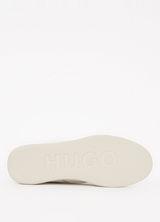 HUGO Sneaker van nubuck met logo - detail 4 beige