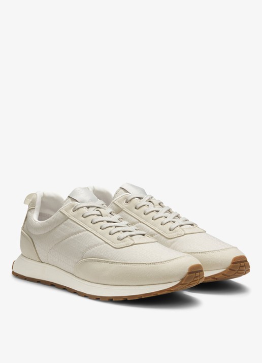 HUGO Sneakers met logoprint - voorkant 2 light beige-271 / beige