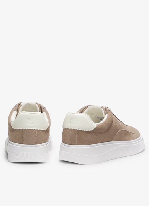 HUGO Sneakers van suède - detail 4 light/pastel brown-232 / bruin