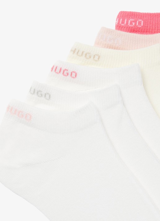 HUGO Sneakersokken met logo in 6-pack  - detail 3 lichtroze