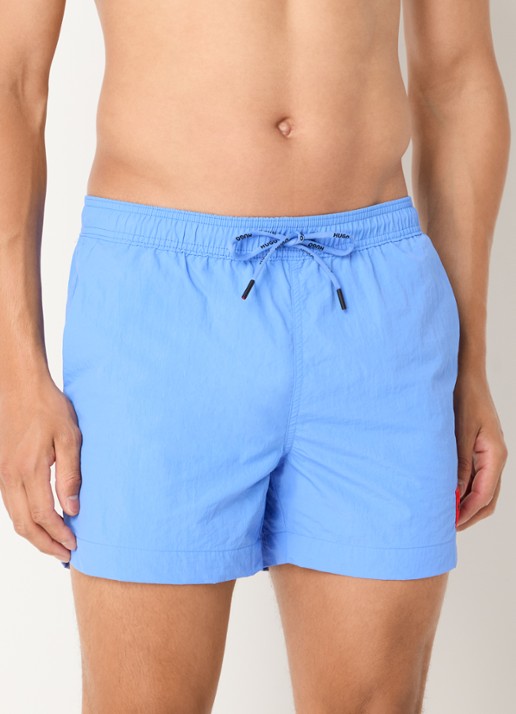 HUGO Sneldrogende zwemshorts met logolabel - detail 3 light/pastel blue-450 / blauw