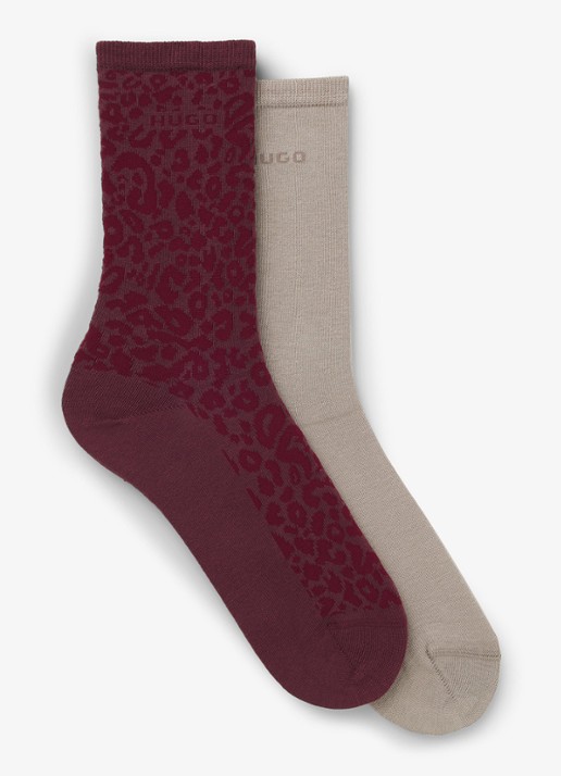 HUGO Sokken in katoenblend met print in 2-pack