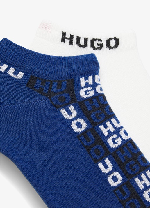 HUGO Sokken met logo in 2-pack - detail 3 donkerblauw