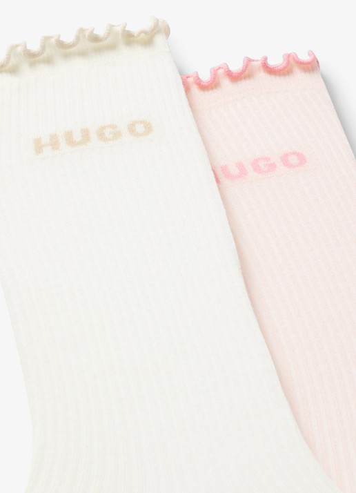 HUGO Sokken met logo in 2-pack - detail 2 lichtroze
