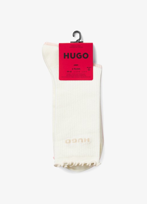 HUGO Sokken met logo in 2-pack - detail 3 lichtroze