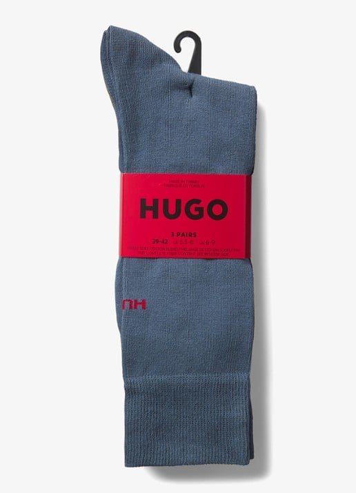 HUGO Sokken met logo in 3-pack - achterkant 3 groen