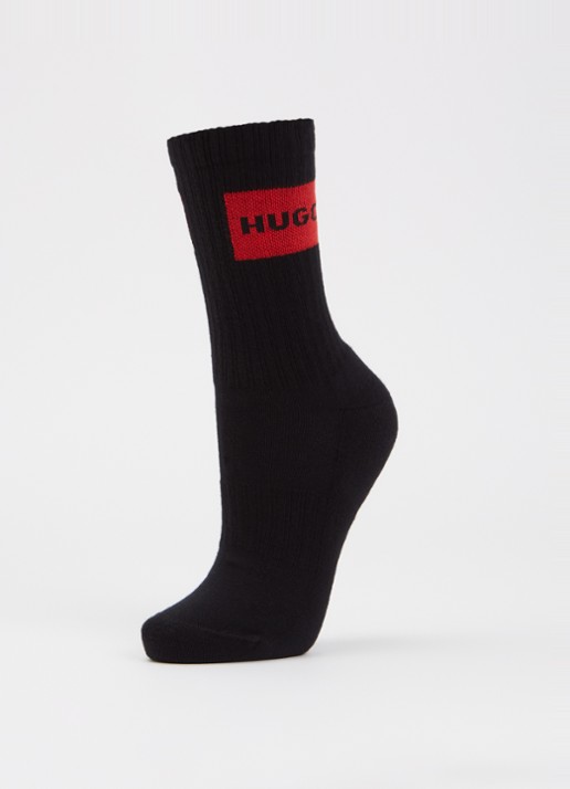 HUGO Sportsokken met logo in 2-pack - detail roze