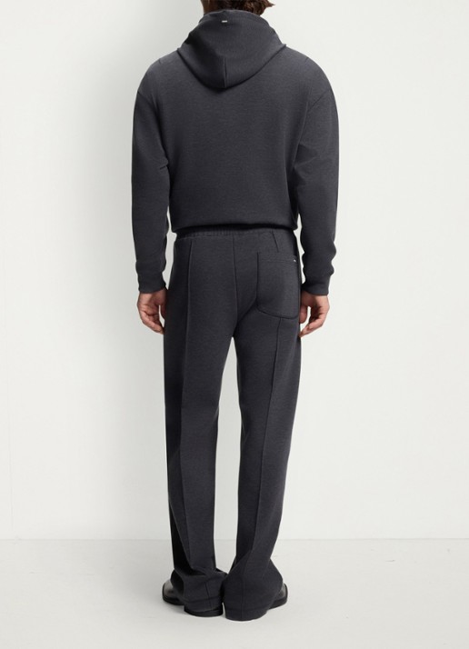 HUGO Straight fit joggingbroek met steekzakken - achterkant 3 donkergrijs