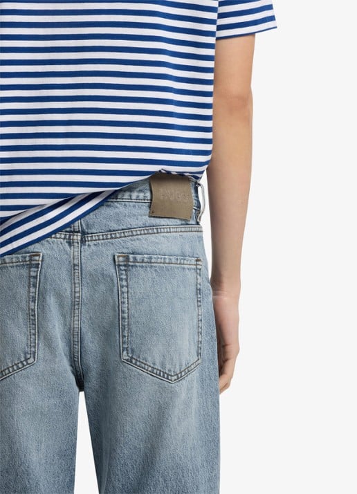 HUGO Straight leg jeans met steekzakken - detail 5 denim