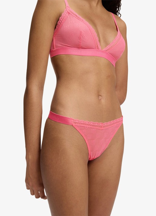 HUGO String van mesh met logo
