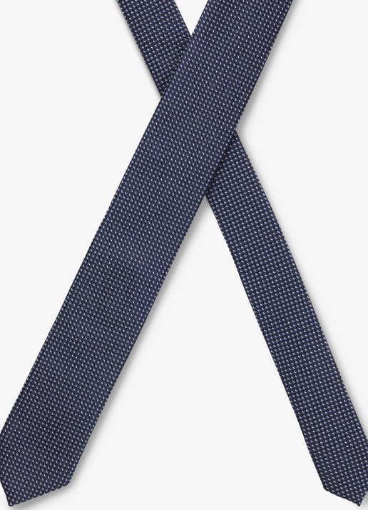 HUGO Stropdas van zijde met stippenprint - detail 4 blauw
