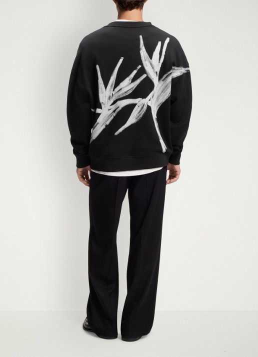HUGO Sweater met logo - achterkant 3 zwart