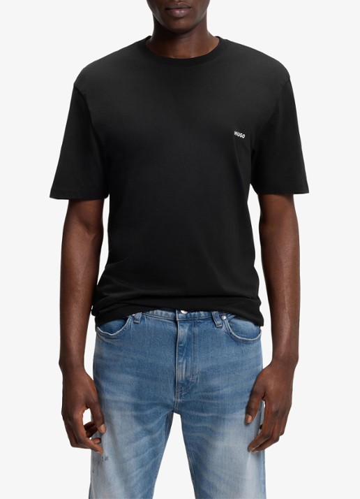 HUGO T-shirt met logo- en backprint