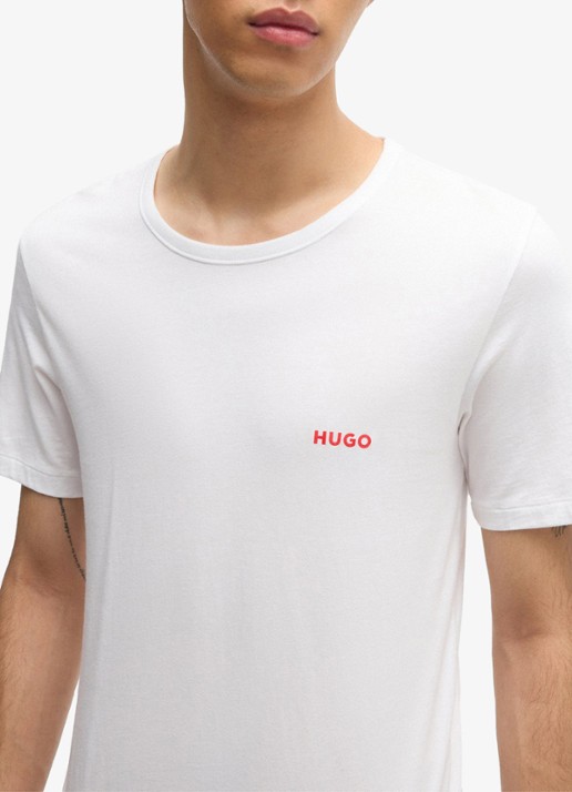 HUGO T-shirt met logo in 3-pack - detail 5 wit