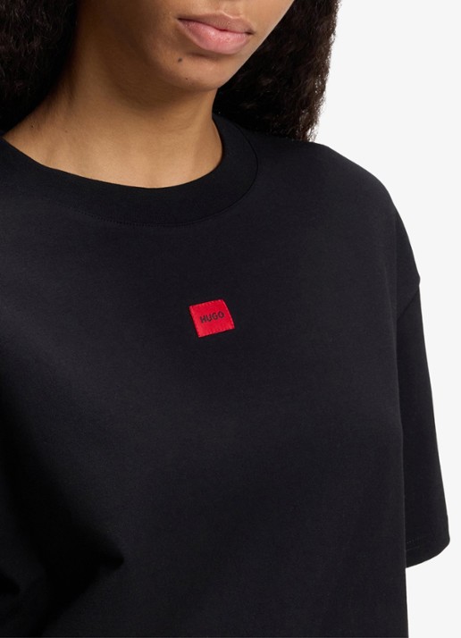 HUGO T-shirt met logo - detail 2 zwart