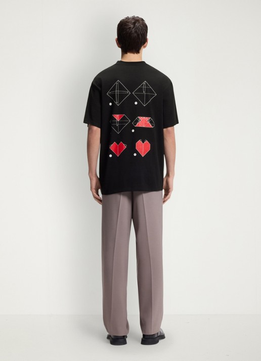 HUGO T-shirt met logo - achterkant 2 zwart