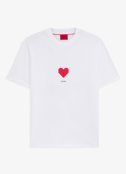 HUGO T-shirt met logo - voorkant wit