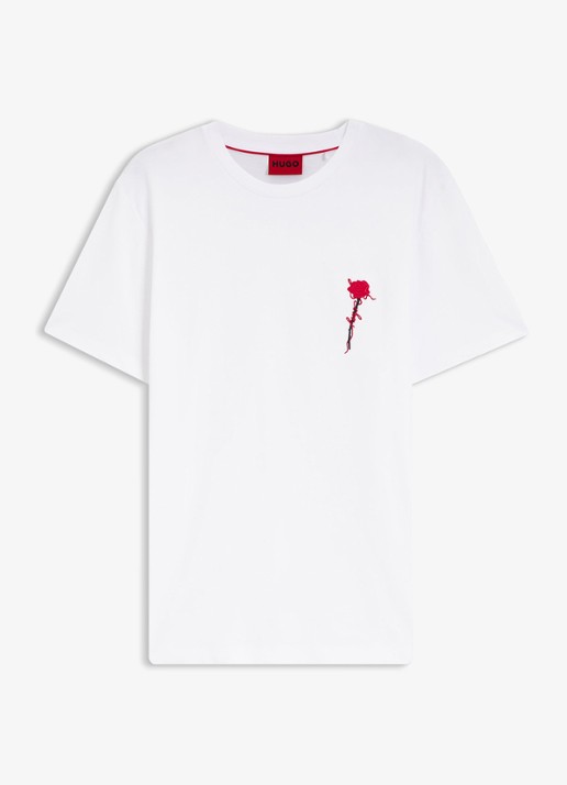 HUGO T-shirt met logoborduring