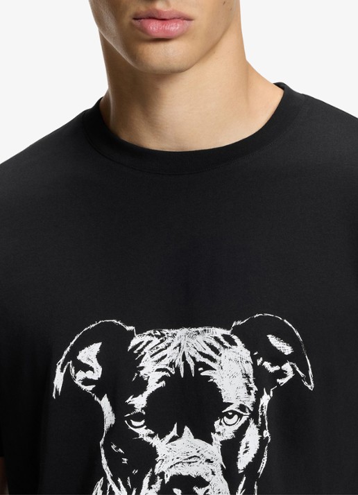 HUGO T-shirt met logoprint - detail 2 zwart