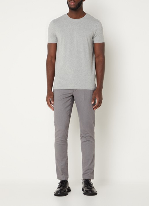 HUGO T-shirt met ronde hals in 2-pack - voorkant 2 grijs