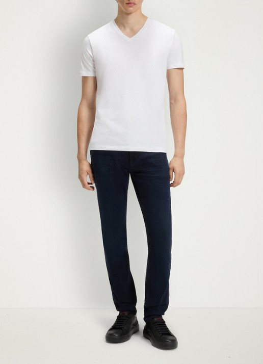 HUGO T-shirt met V-hals in 2-pack - voorkant 5 wit