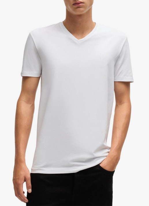 HUGO T-shirt met V-hals in 2-pack - detail 4 diepzwart