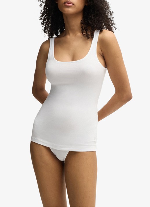 HUGO Tanktop met logo in 2-pack - detail 6 wit