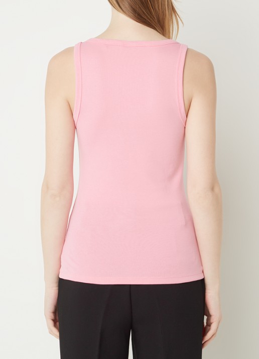 HUGO Tanktop met ribstructuur - achterkant 3 medium pink-664 / roze