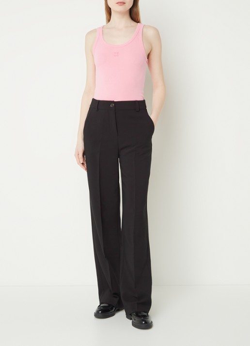 HUGO Tanktop met ribstructuur - voorkant 2 medium pink-664 / roze