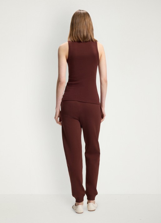HUGO Tanktop met ribstructuur - achterkant 3 brown overflow-904 / bruin