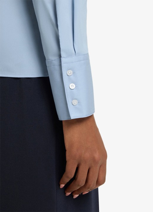 HUGO The Fitted Shirt blouse met stretch - detail 3 lichtblauw