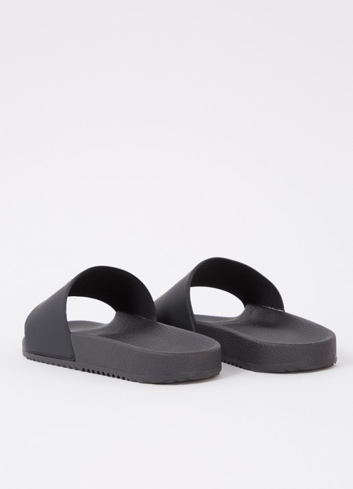 HUGO Timein slipper met logo - achterkant 4 zwart