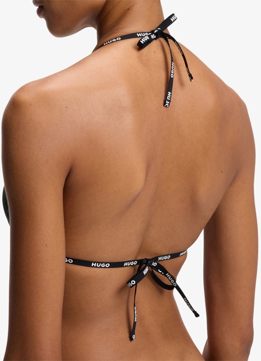 HUGO Triangel bikinitop met uitneembare vulling - detail 4 zwart