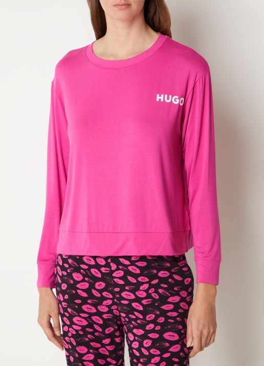HUGO Unite pyjamatop met logo - detail 2 roze