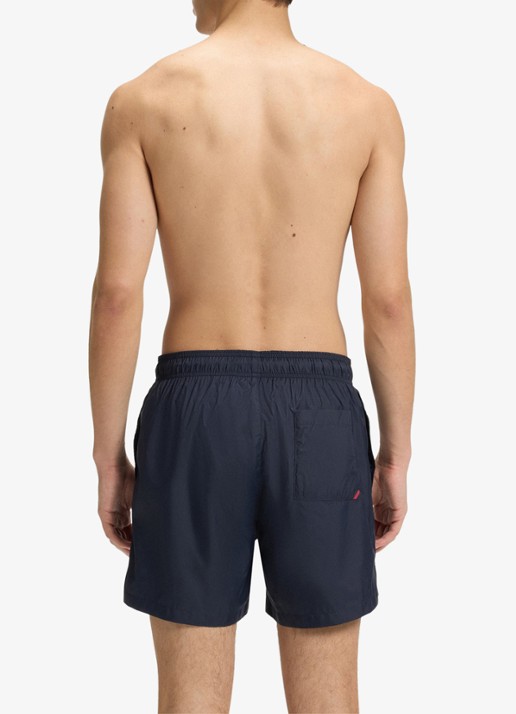 HUGO Volledig gevoerde zwemshort met contrastlogo - achterkant 6 dark blue-405 / blauw