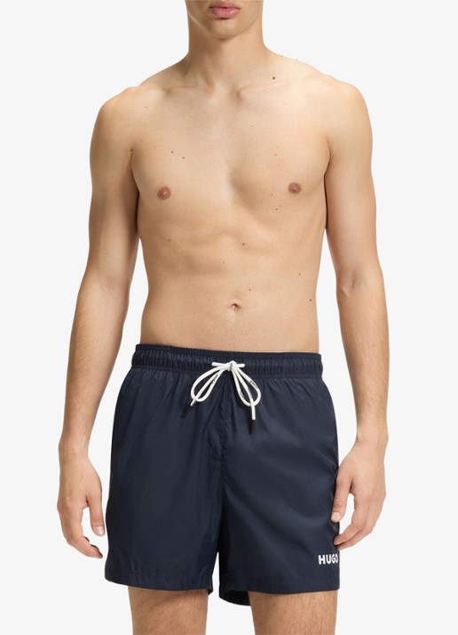 HUGO Volledig gevoerde zwemshort met contrastlogo