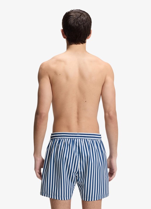 HUGO Zwemshort met streepprint - achterkant 3 blauw