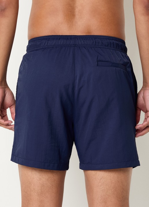 HUGO Zwemshorts met steekzakken en logo - achterkant navy-418 / blauw