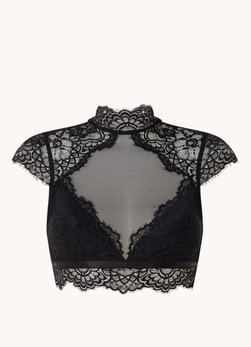Hunkemöller Marilyn bralette met uitneembare vulling - voorkant 2 zwart
