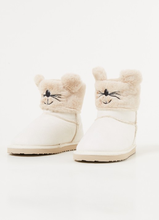 Hunkemöller Pantoffel met imitatiebont - detail 2 beige