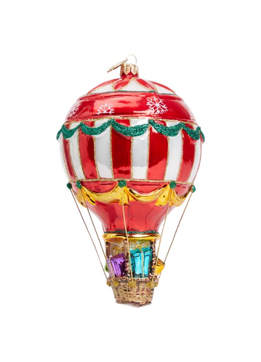 Huras Family Balloon with presents kersthanger 15 cm