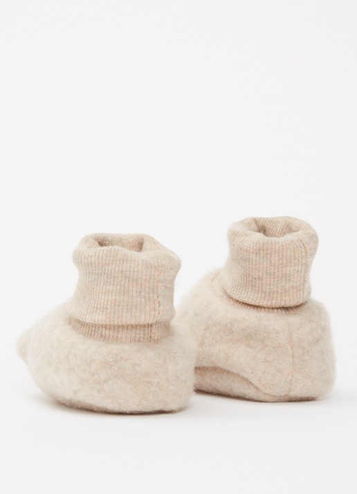 Huttelihut Babyslofje van merino wol - achterkant 5 beige