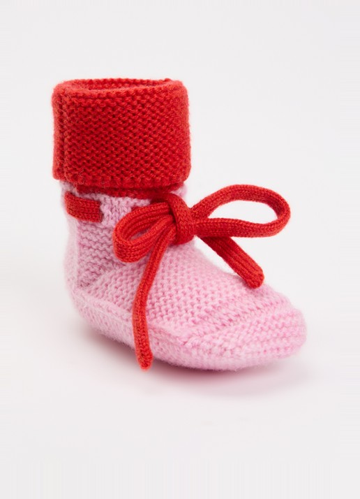 Hvid Babyslofjes van merino wol