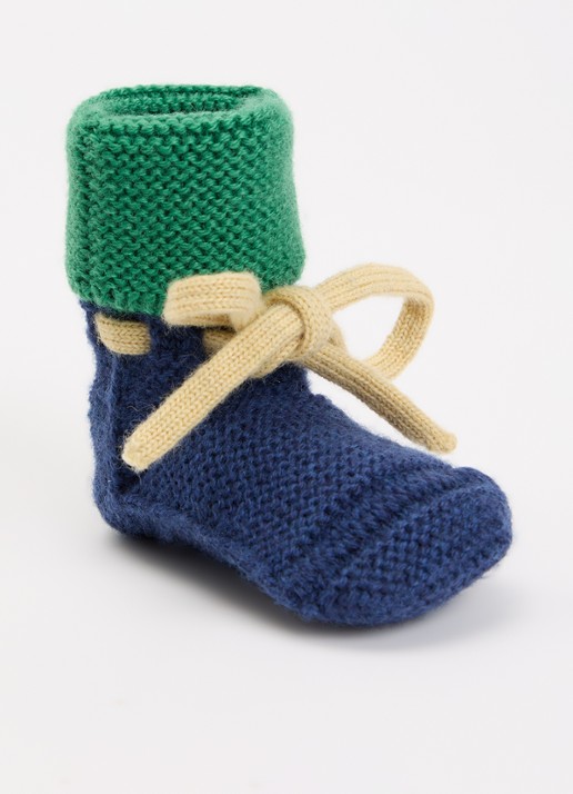 Hvid Babyslofjes van merino wol