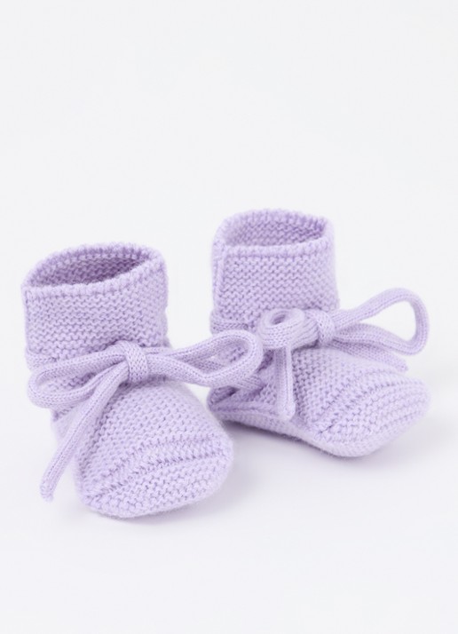 Hvid Gebreide babyslofjes van wol