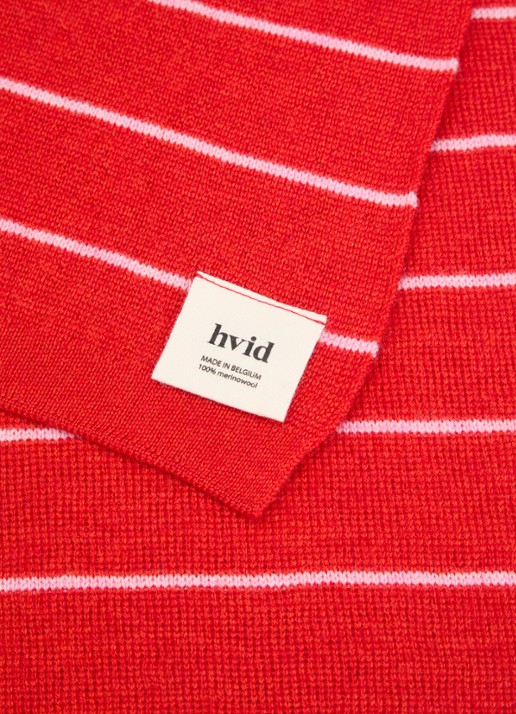 Hvid Harry wikkeldoek 95 x 70 cm - detail 2 rood