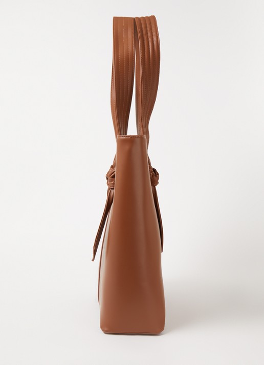 HVISK Dalca shopper met strik detail - detail 4 roestbruin