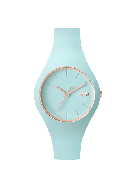 Ice-Watch Horloge Ice Glam Pastel Aqua Small IW001064 - voorkant lichtblauw