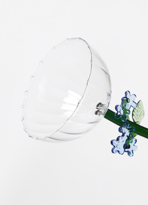 Ichendorf Milano Blue Flower champagneglas 28 cl - detail 2 transparant